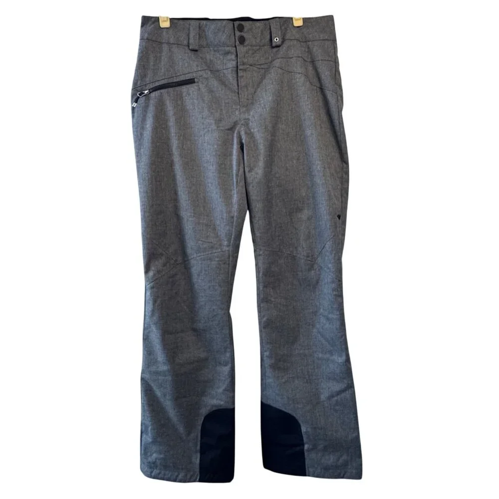 OBERMEYER Malta Insulated Ski Pants Womens 10 Long Gray Snowboarding Pant EUC - Picture 1 of 15